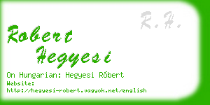 robert hegyesi business card